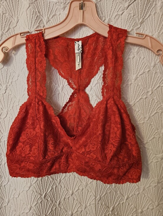 Free People Other - Free People Red Lace Racerback Bralette
